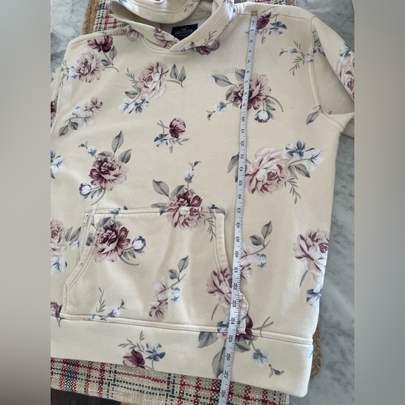 Hollister hoodie sweatshirt floral cream - Picture 12 of 12